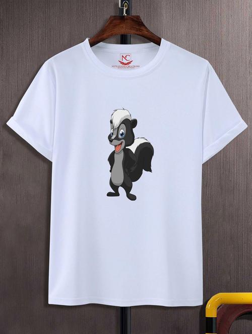 unisex white graphic printed t-shirt - 20776801 - Standard Image - 0