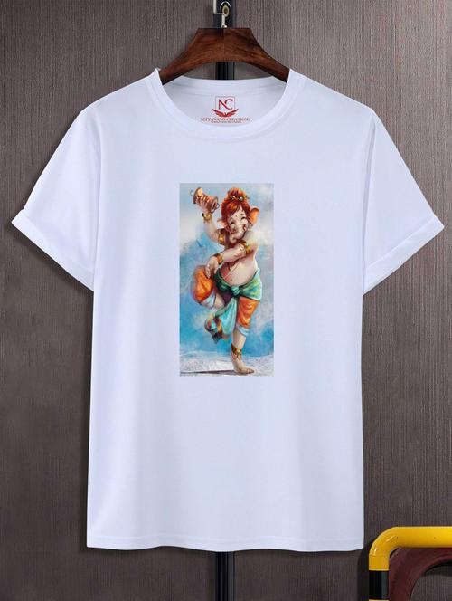 unisex white graphic printed t-shirt - 20776804 -  Standard Image - 0