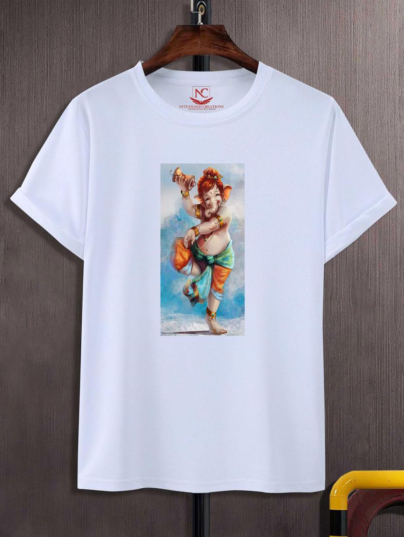 unisex white graphic printed t-shirt - 20776804 -  Zoom Image - 0