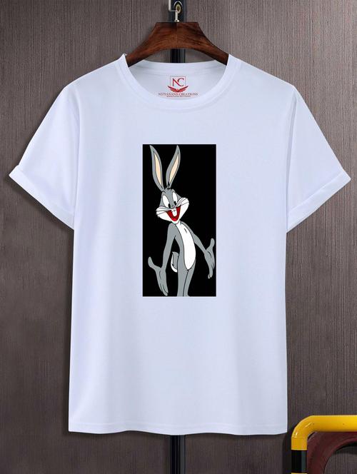 unisex white graphic printed t-shirt - 20776806 -  Standard Image - 0
