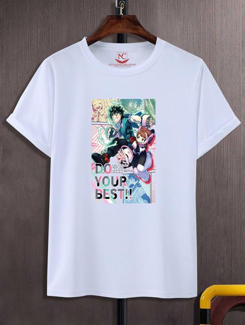unisex white graphic printed t-shirt - 20776817 - Standard Image - 0