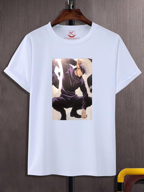 unisex white graphic printed t-shirt - 20776827 -  Standard Image - 0