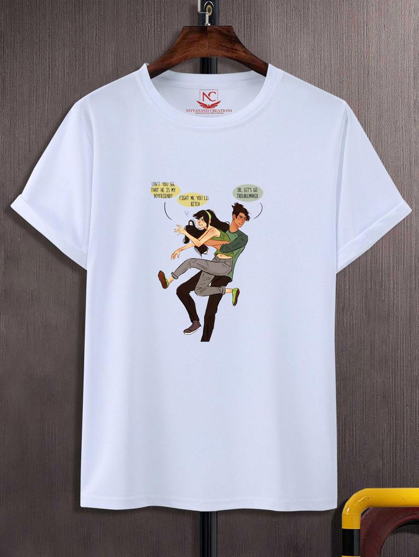 unisex white graphic printed t-shirt - 20776847 -  Zoom Image - 0