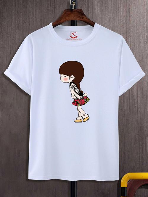 unisex white graphic printed t-shirt - 20776854 -  Standard Image - 0