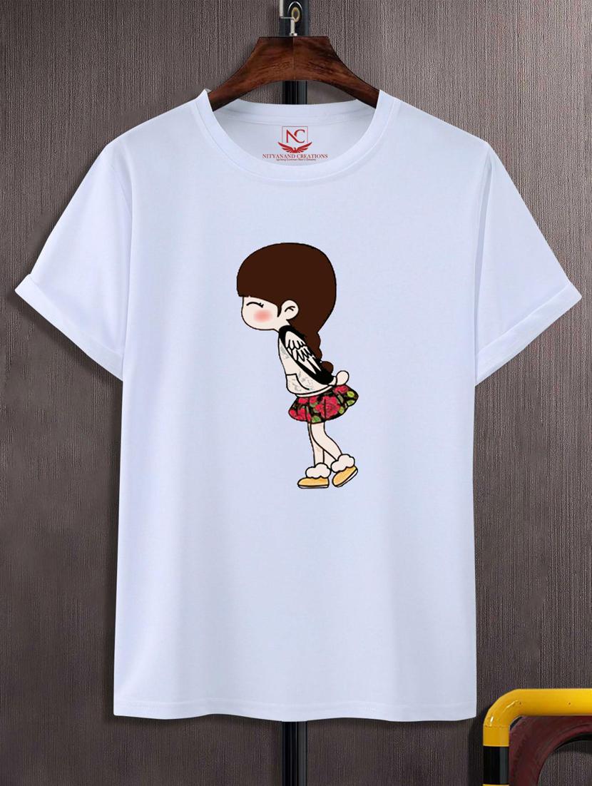 unisex white graphic printed t-shirt - 20776854 -  Zoom Image - 0