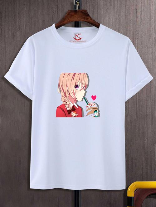 unisex white graphic printed t-shirt - 20776860 - Standard Image - 0