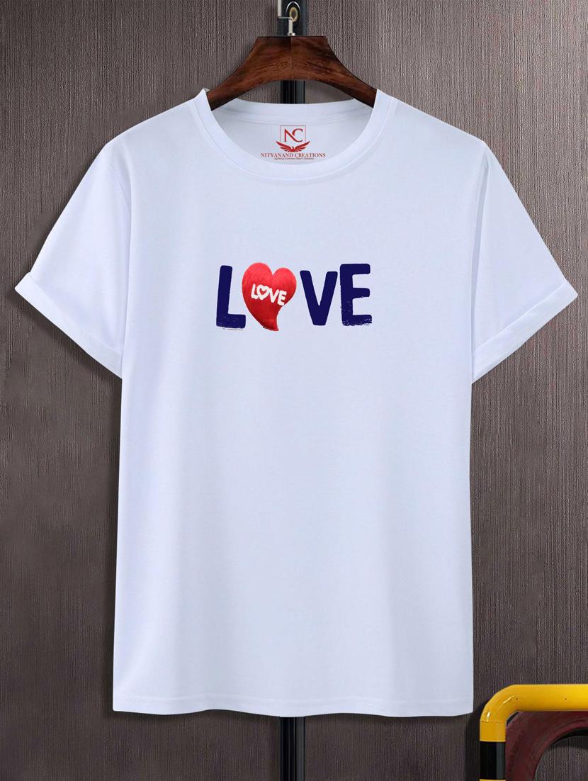 unisex white typographic printed t-shirt - 20776861 -  Zoom Image - 0