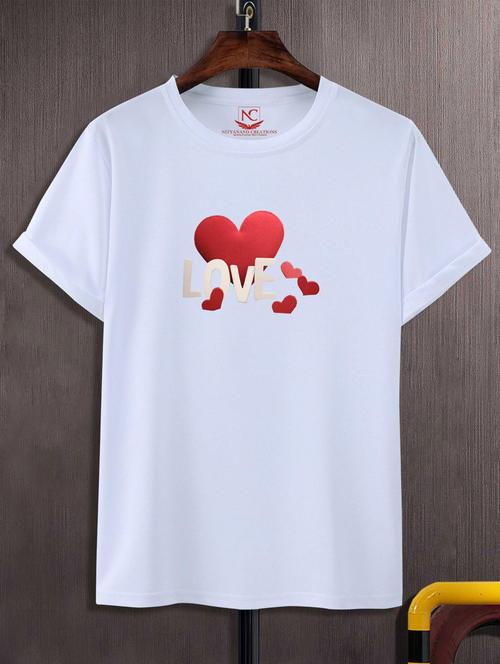 unisex white graphic printed t-shirt - 20776862 -  Standard Image - 0