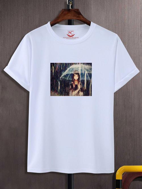 unisex white graphic printed t-shirt - 20776878 -  Standard Image - 0