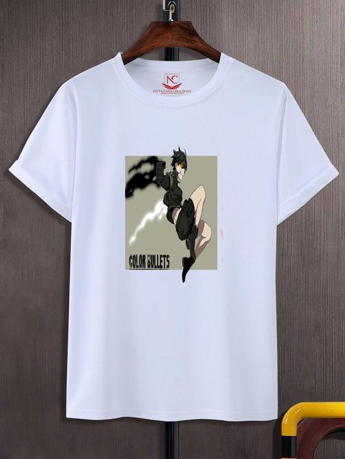 unisex white graphic printed t-shirt - 20776887 - Standard Image - 0