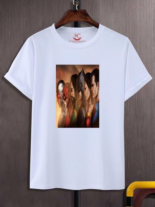 unisex white graphic printed t-shirt - 20776889 -  Standard Image - 0