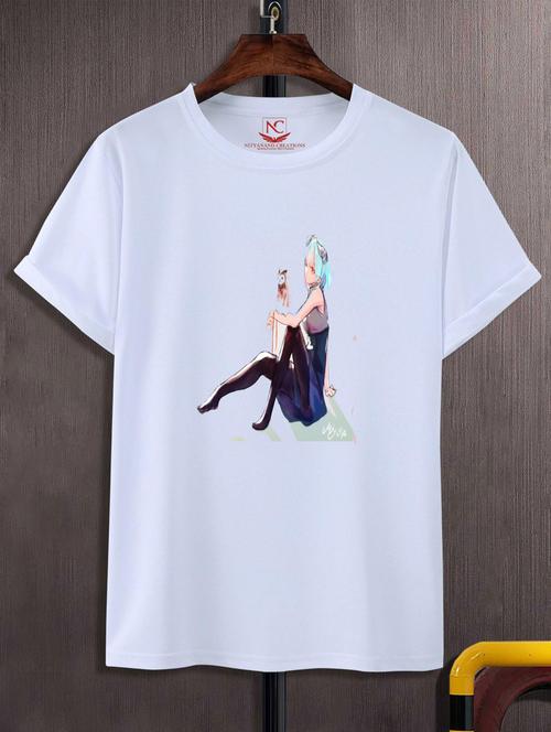 unisex white graphic printed t-shirt - 20776891 -  Standard Image - 0