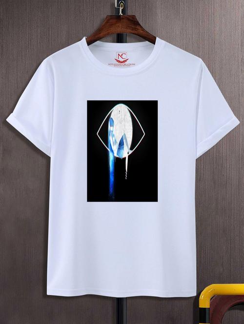 unisex white graphic printed t-shirt - 20776892 -  Standard Image - 0