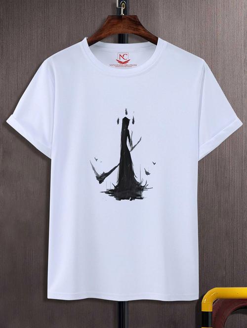 unisex white graphic printed t-shirt - 20776898 - Standard Image - 0