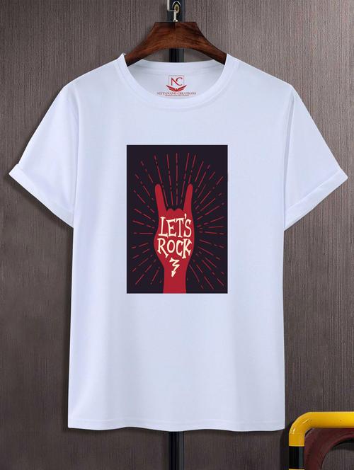 unisex white graphic printed t-shirt - 20776905 -  Standard Image - 0