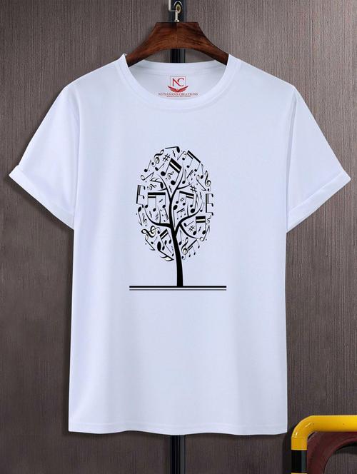 unisex white graphic printed t-shirt - 20776907 - Standard Image - 0