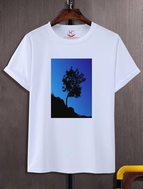 unisex white graphic printed t-shirt - 20776908 -  Standard Image - 0