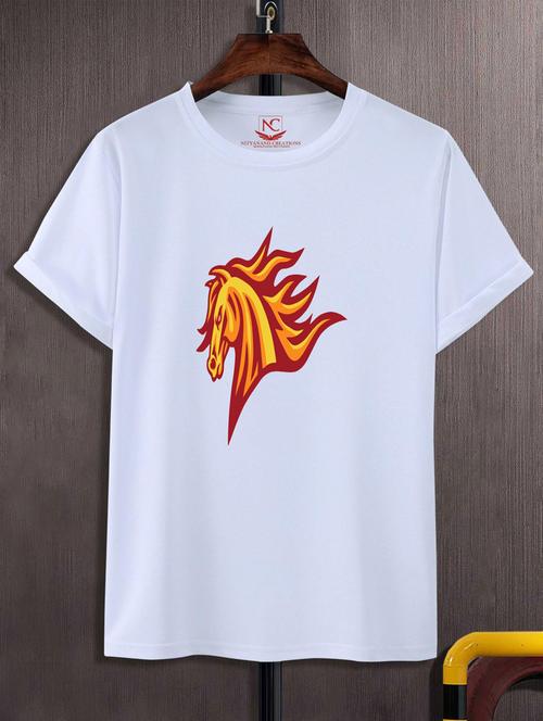 unisex white graphic printed t-shirt - 20776911 -  Standard Image - 0