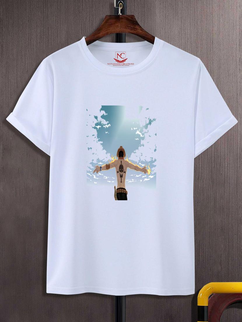 unisex white graphic printed t-shirt - 20776925 -  Zoom Image - 0