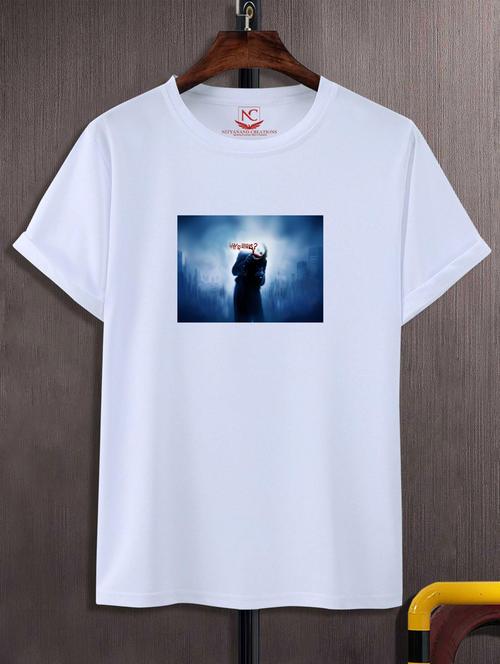 unisex white graphic printed t-shirt - 20776929 -  Standard Image - 0