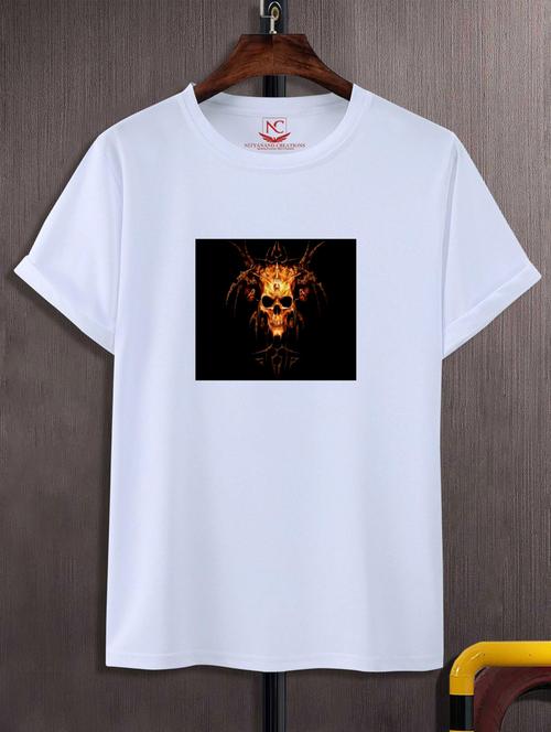unisex white graphic printed t-shirt - 20776933 - Standard Image - 0