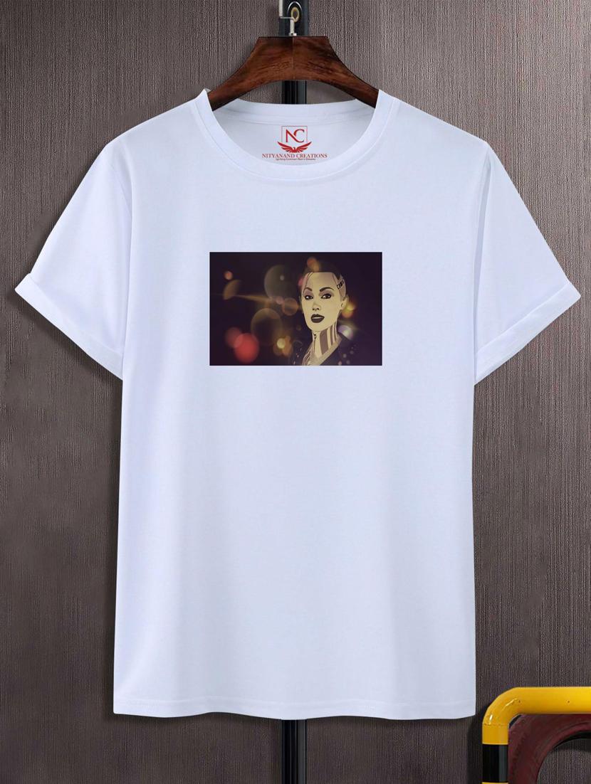 unisex white graphic printed t-shirt - 20776971 - Zoom Image - 0