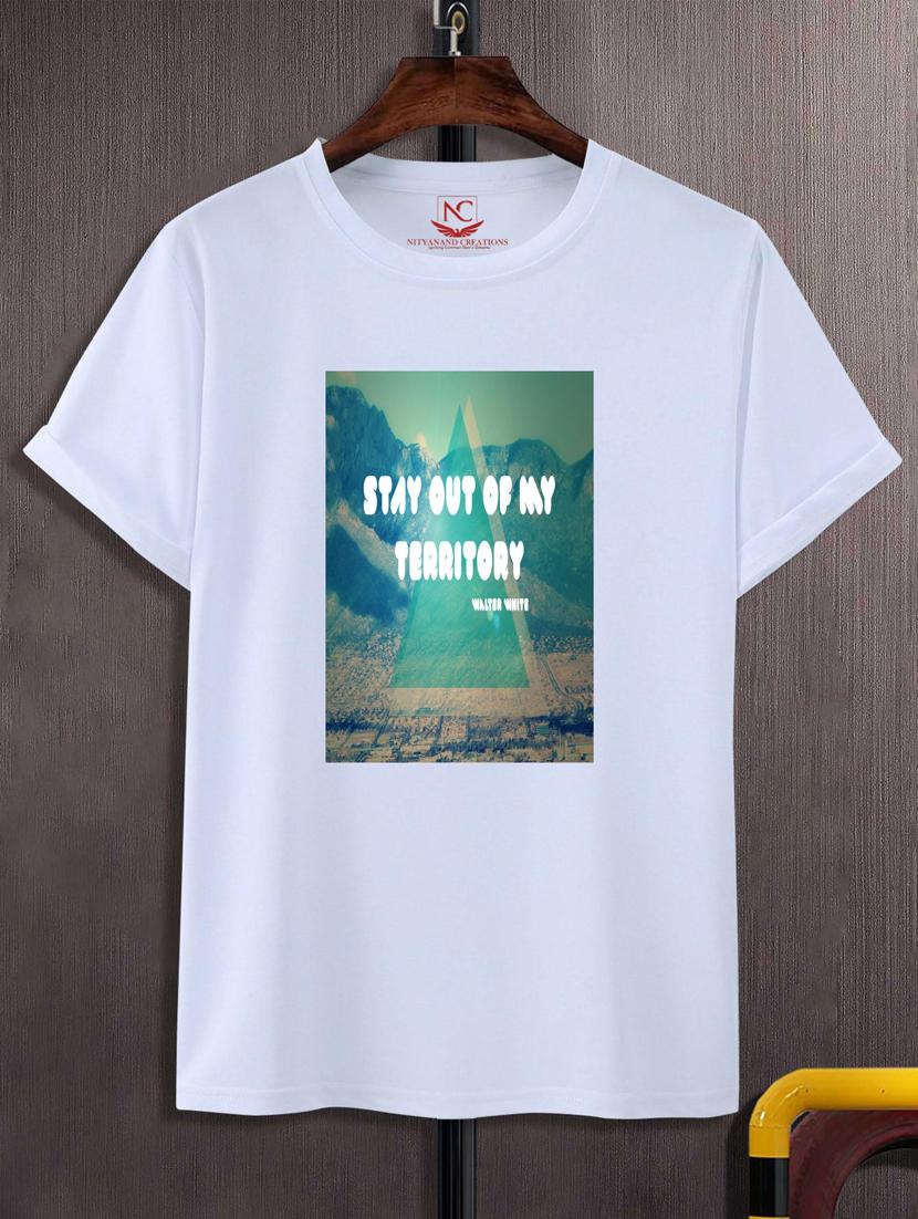 unisex white graphic printed t-shirt - 20776976 - Zoom Image - 0