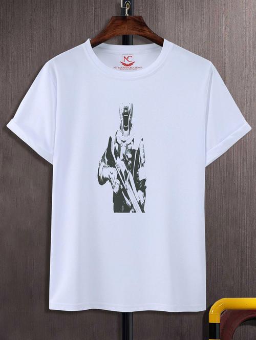 unisex white graphic printed t-shirt - 20776978 - Standard Image - 0