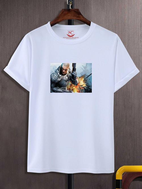 unisex white graphic printed t-shirt - 20777000 -  Standard Image - 0