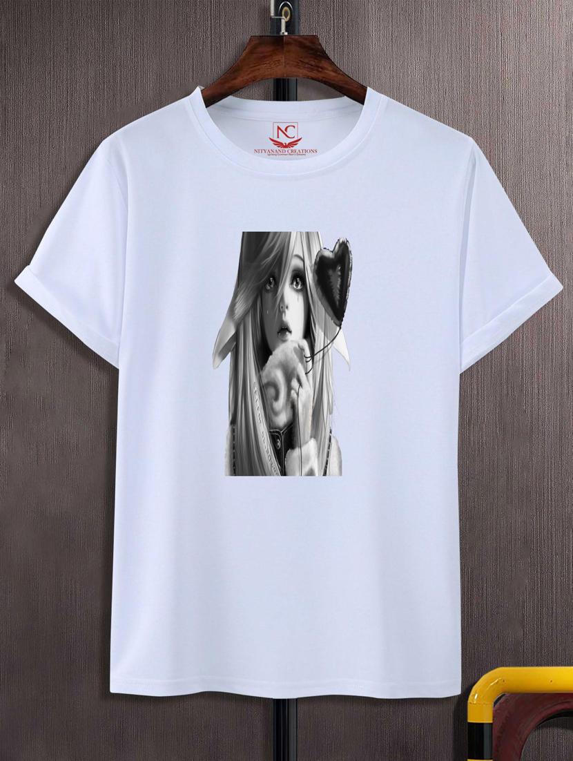 unisex white graphic printed t-shirt - 20777010 - Zoom Image - 0