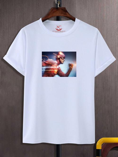 unisex white graphic printed t-shirt - 20777011 - Standard Image - 0