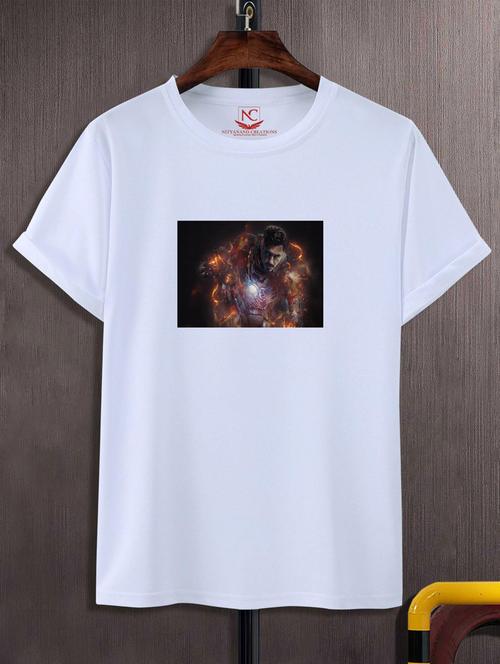 unisex white graphic printed t-shirt - 20777012 - Standard Image - 0