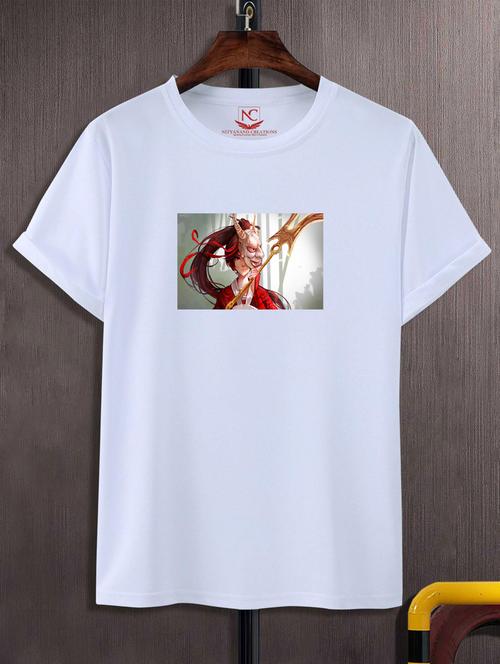 unisex white graphic printed t-shirt - 20777014 - Standard Image - 0
