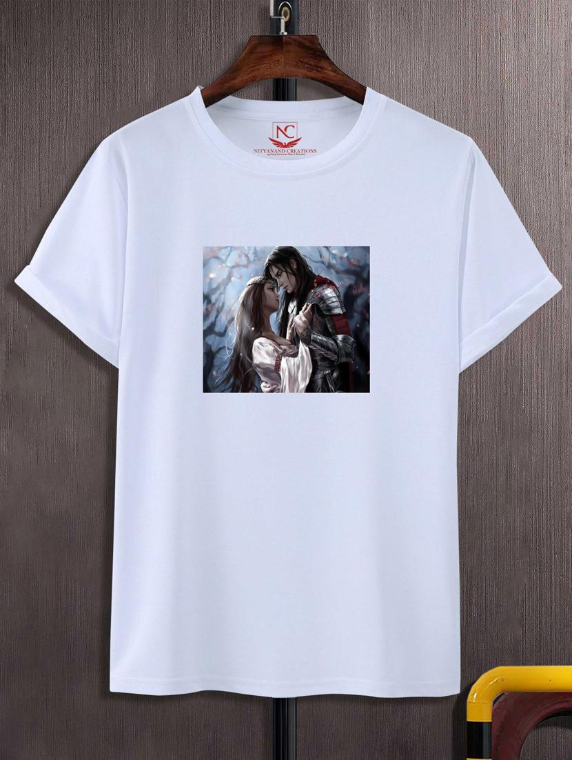 unisex white graphic printed t-shirt - 20777017 - Zoom Image - 0