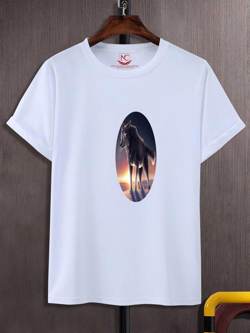 unisex white graphic printed t-shirt - 20777018 - Standard Image - 0