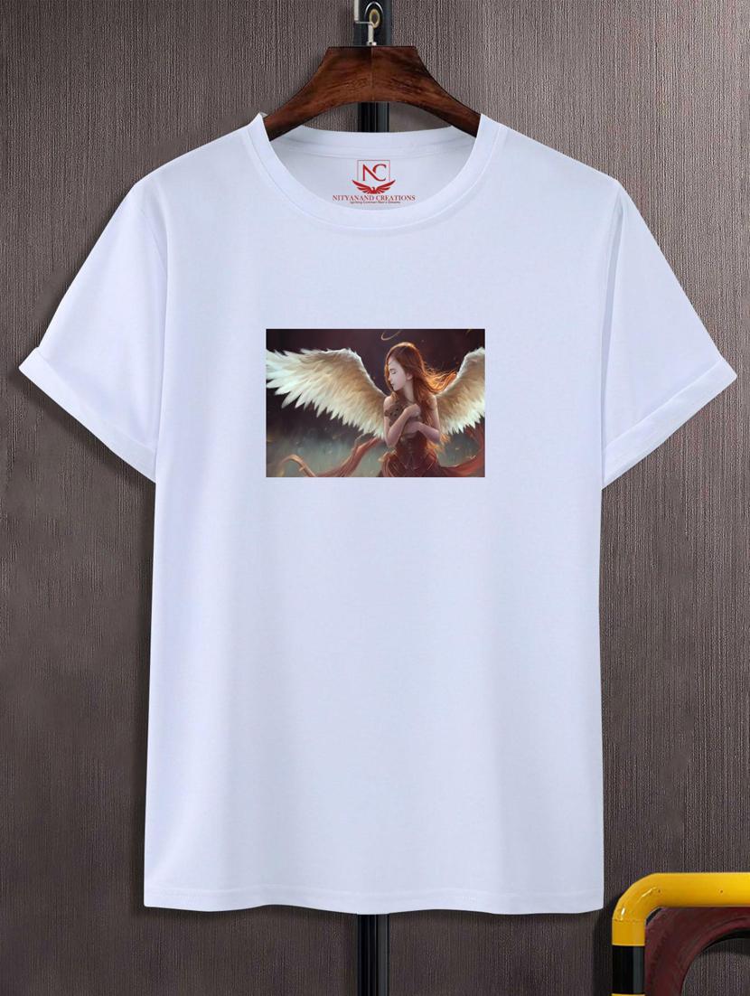 unisex white graphic printed t-shirt - 20777023 - Zoom Image - 0