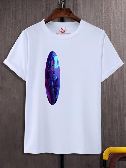 unisex white graphic printed t-shirt - 20777029 - Standard Image - 0