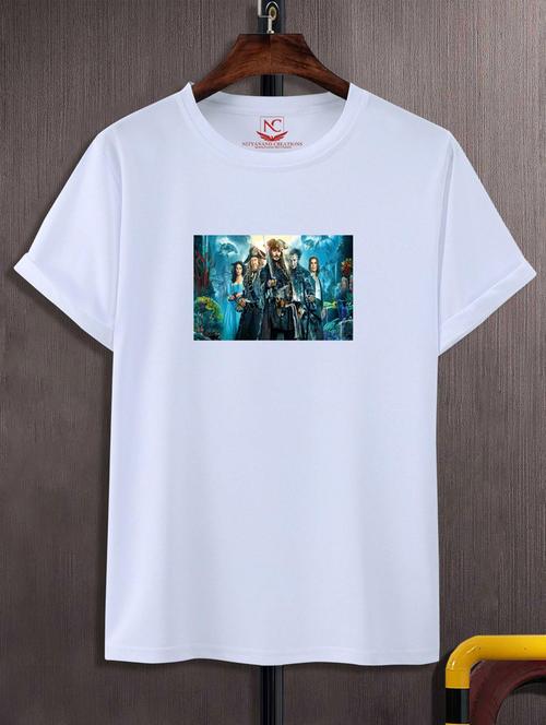 unisex white graphic printed t-shirt - 20777033 - Standard Image - 0