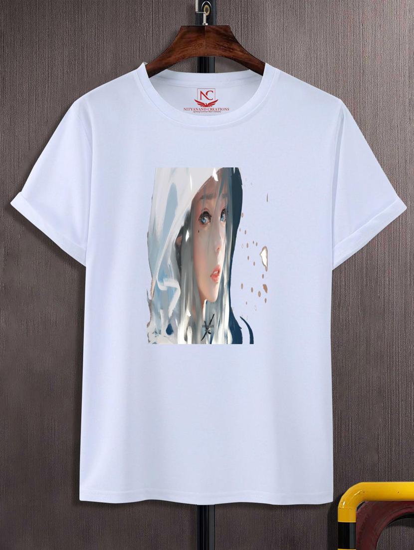 unisex white graphic printed t-shirt - 20777035 -  Zoom Image - 0