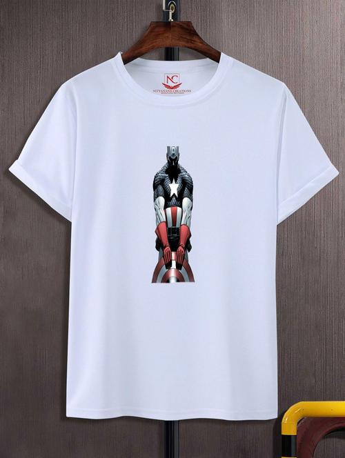unisex white graphic printed t-shirt - 20777045 -  Standard Image - 0