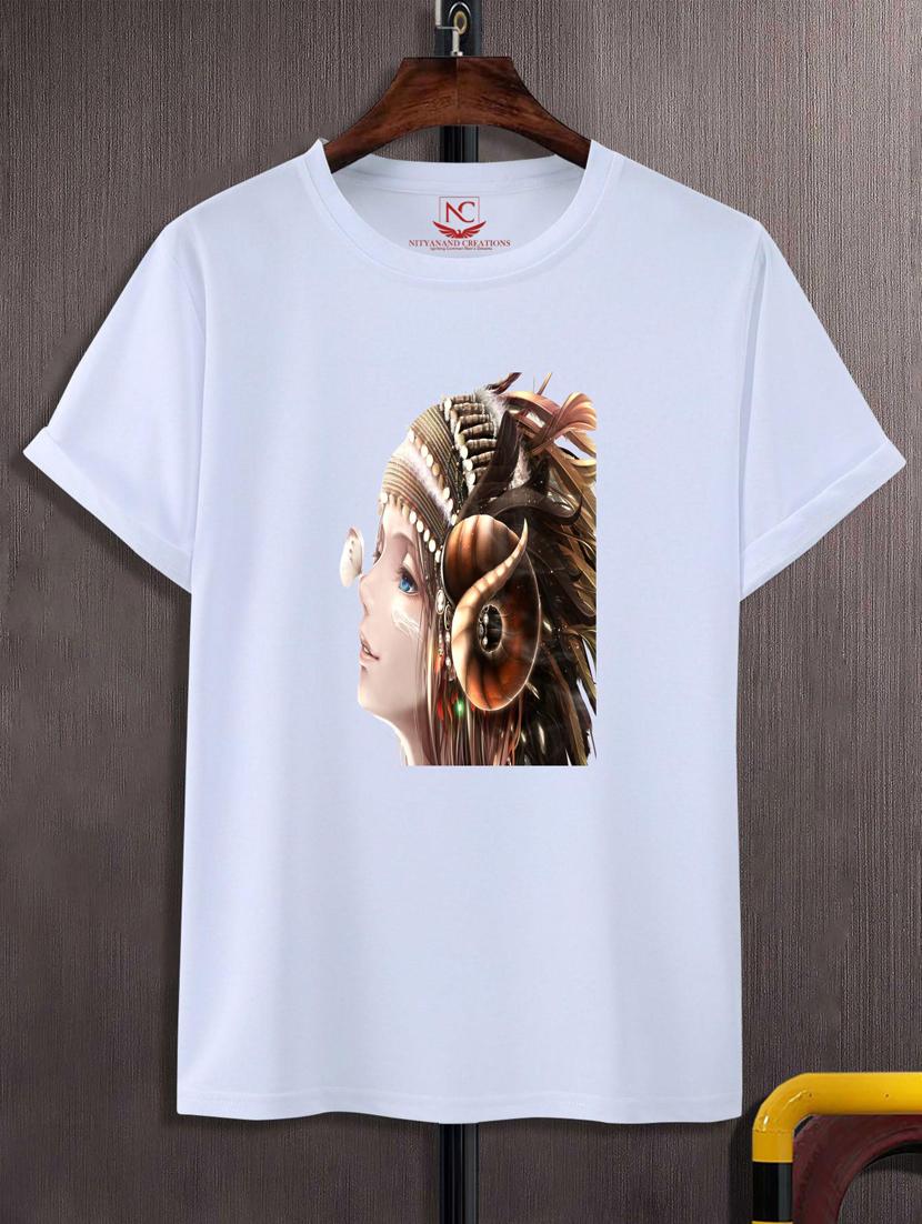 unisex white graphic printed t-shirt - 20777049 - Zoom Image - 0