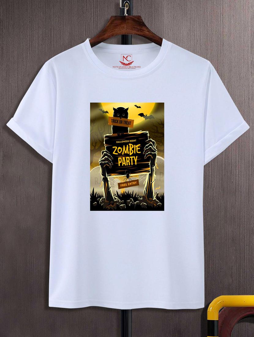 unisex white graphic printed t-shirt - 20777070 -  Zoom Image - 0