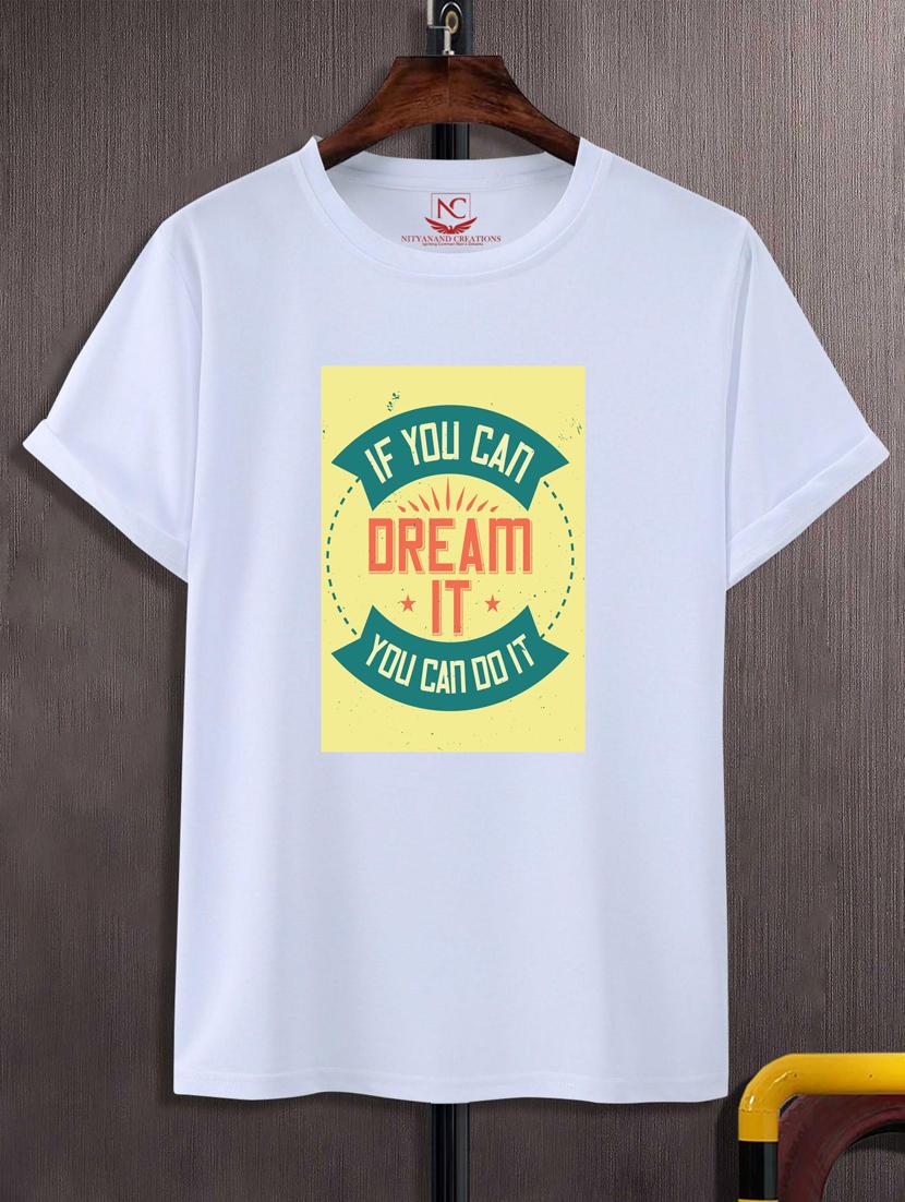 unisex white typographic printed t-shirt - 20777089 - Zoom Image - 0