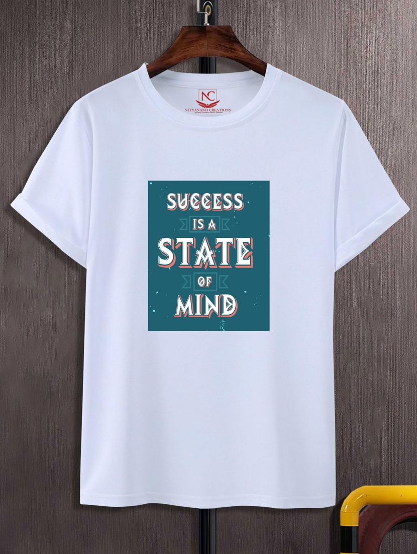 unisex white typographic printed t-shirt - 20777094 -  Zoom Image - 0