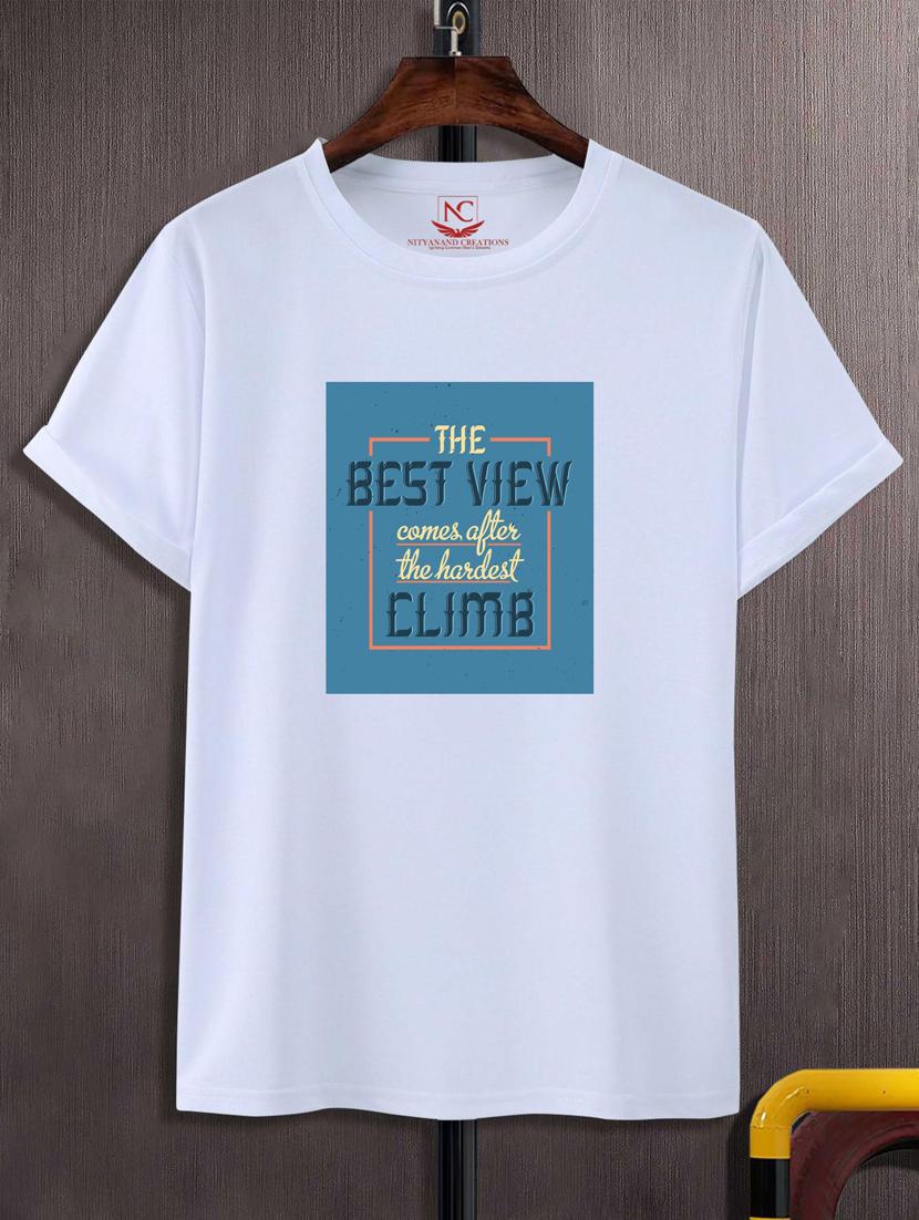 unisex white typographic printed t-shirt - 20777098 -  Zoom Image - 0