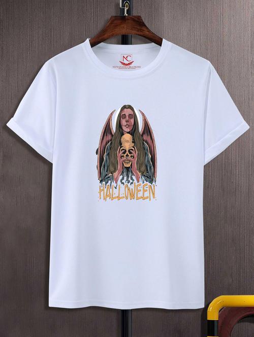 unisex white graphic printed t-shirt - 20777104 - Standard Image - 0