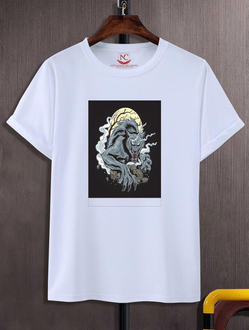 unisex white graphic printed t-shirt - 20777105 - Standard Image - 0