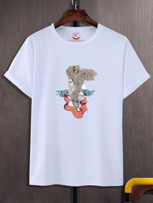 unisex white graphic printed t-shirt - 20777106 -  Standard Image - 0