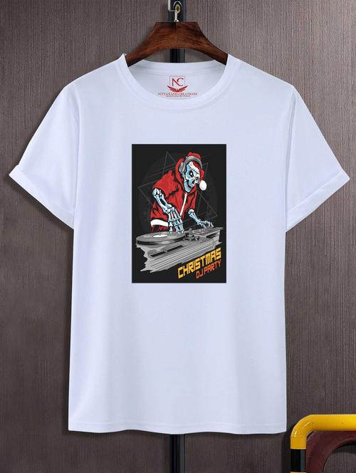 unisex white graphic printed t-shirt - 20777117 - Standard Image - 0