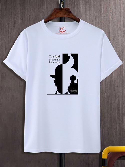 unisex white graphic printed t-shirt - 20777130 -  Standard Image - 0